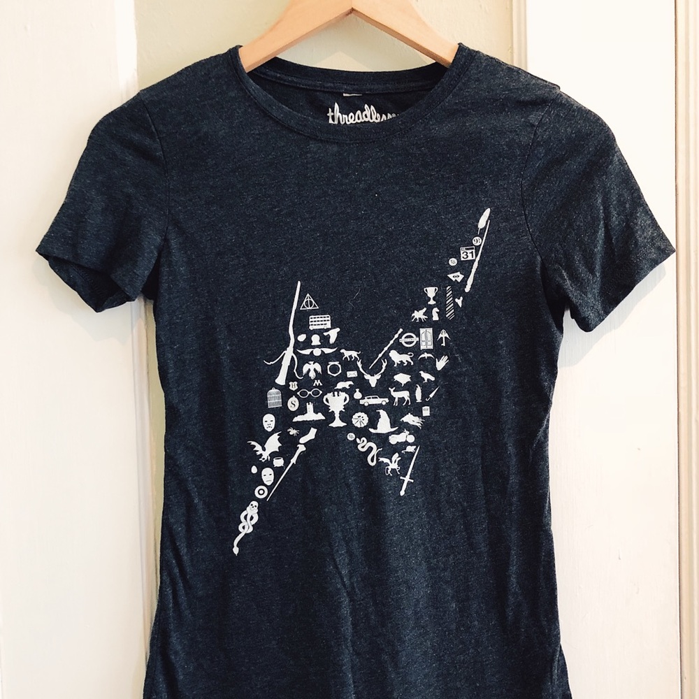 Dark grey Harry Potter Threadless tee, size S